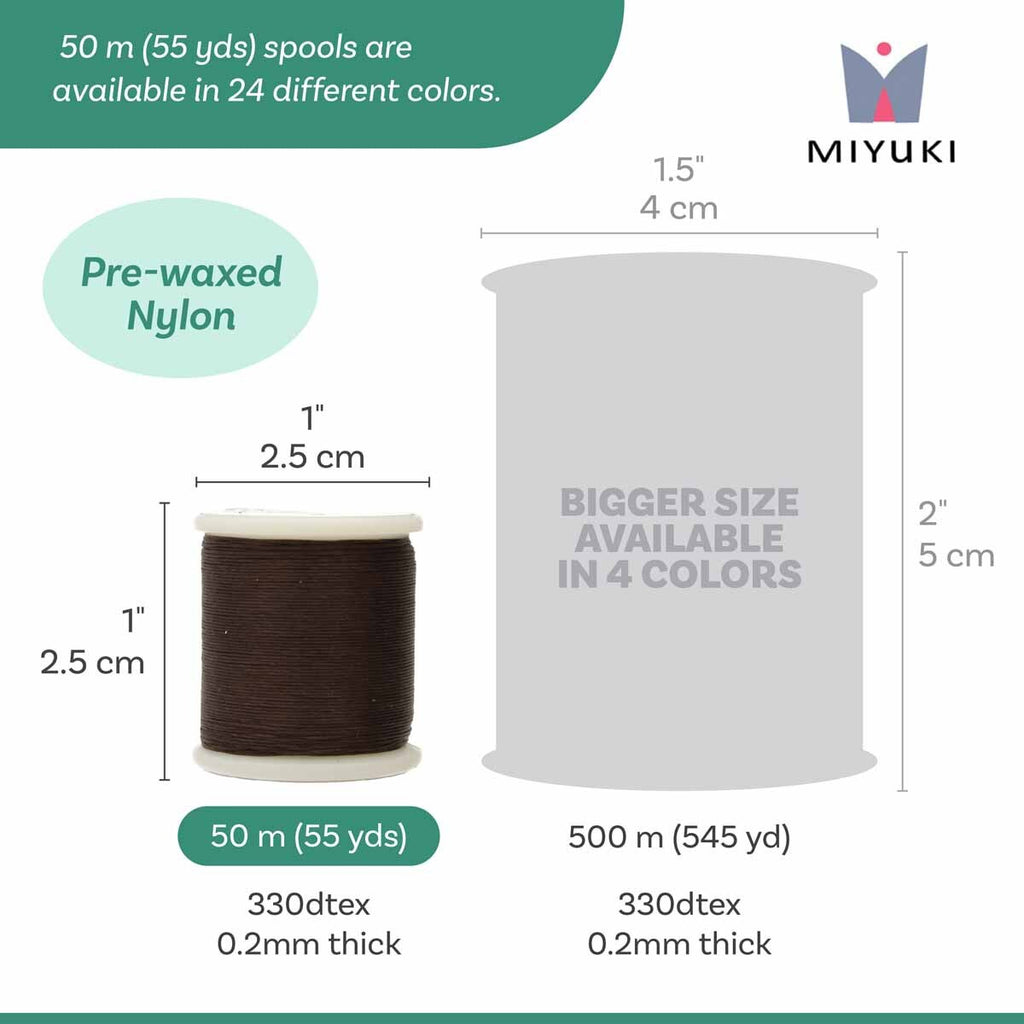 Miyuki Beading Thread - Brown, 1 rulle
