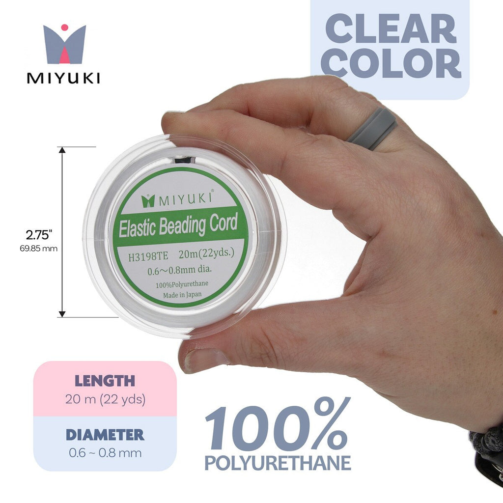 Miyuki Elastisk Smyckestråd Klar 0,8mm - 20m