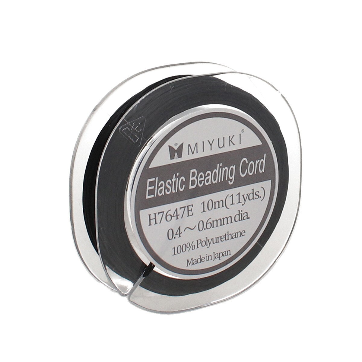 Miyuki Elastisk Beading Tråd Svart 0,6mm - 10m