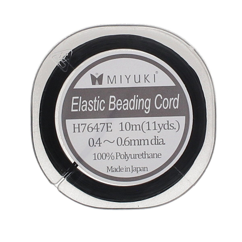 Miyuki Elastisk Beading Tråd Svart 0,6mm - 10m