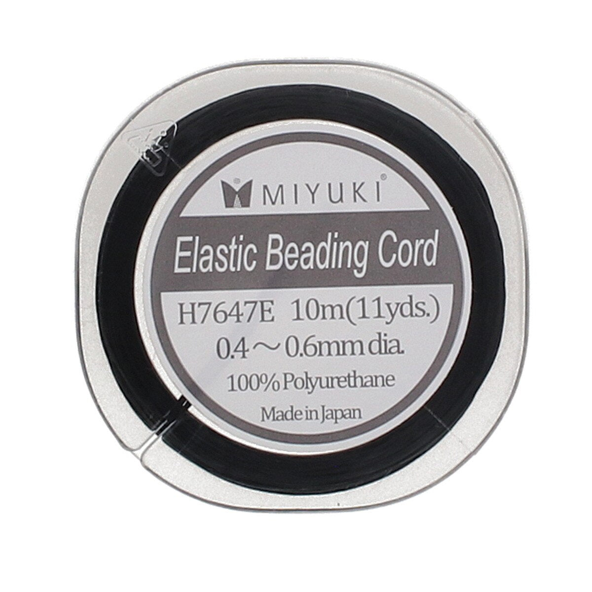 Miyuki Elastisk Beading Tråd Svart 0,6mm - 10m