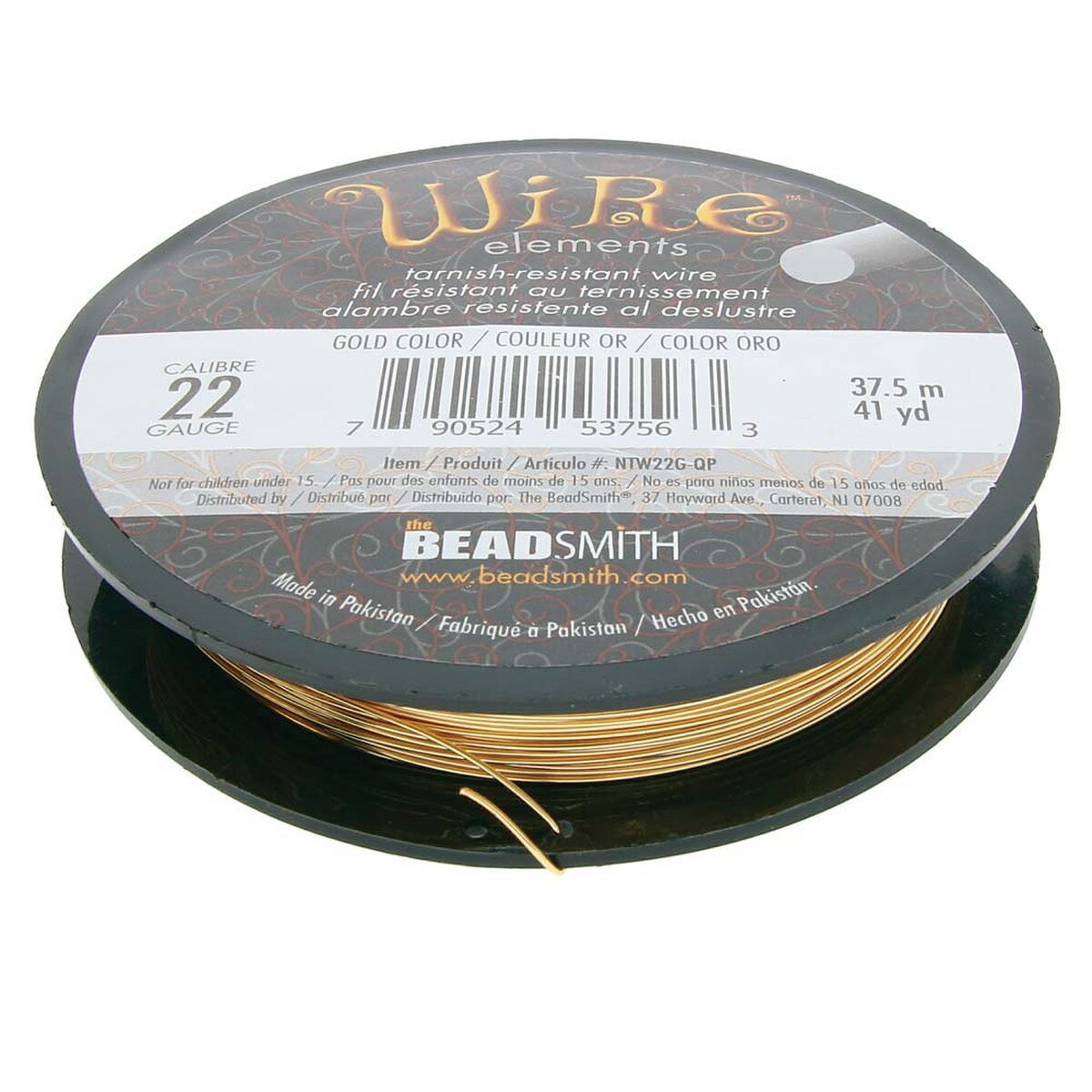 Wire Elements 22Ga - Guldfärgad Non Tarnish 1 stor rulle