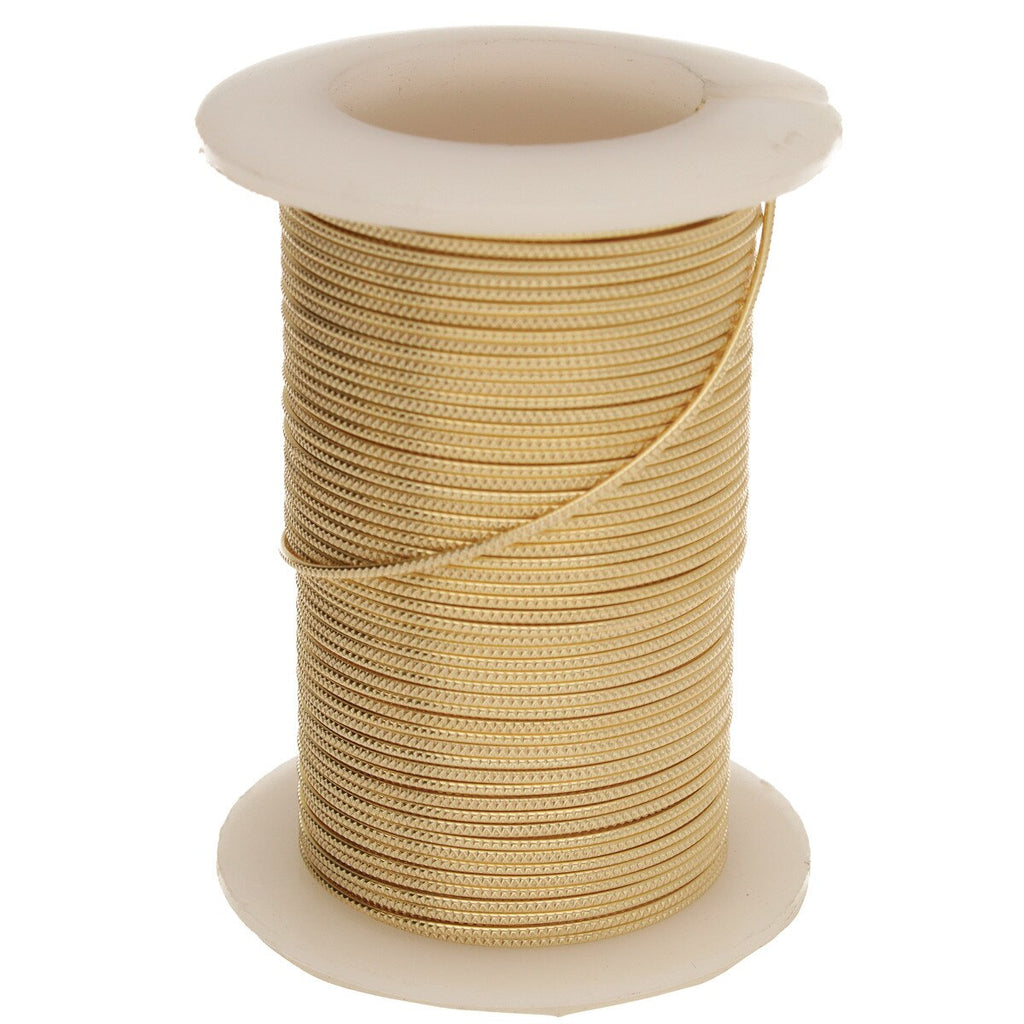 Wire Elements 20 Ga - Guldfärgad halvrund Weave Non Tarnish, 15 yards