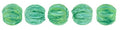 Tjeckiska Melon Round - Iris Alabaster Malachite Green 3mm 50-pack Hilmas Pyssel