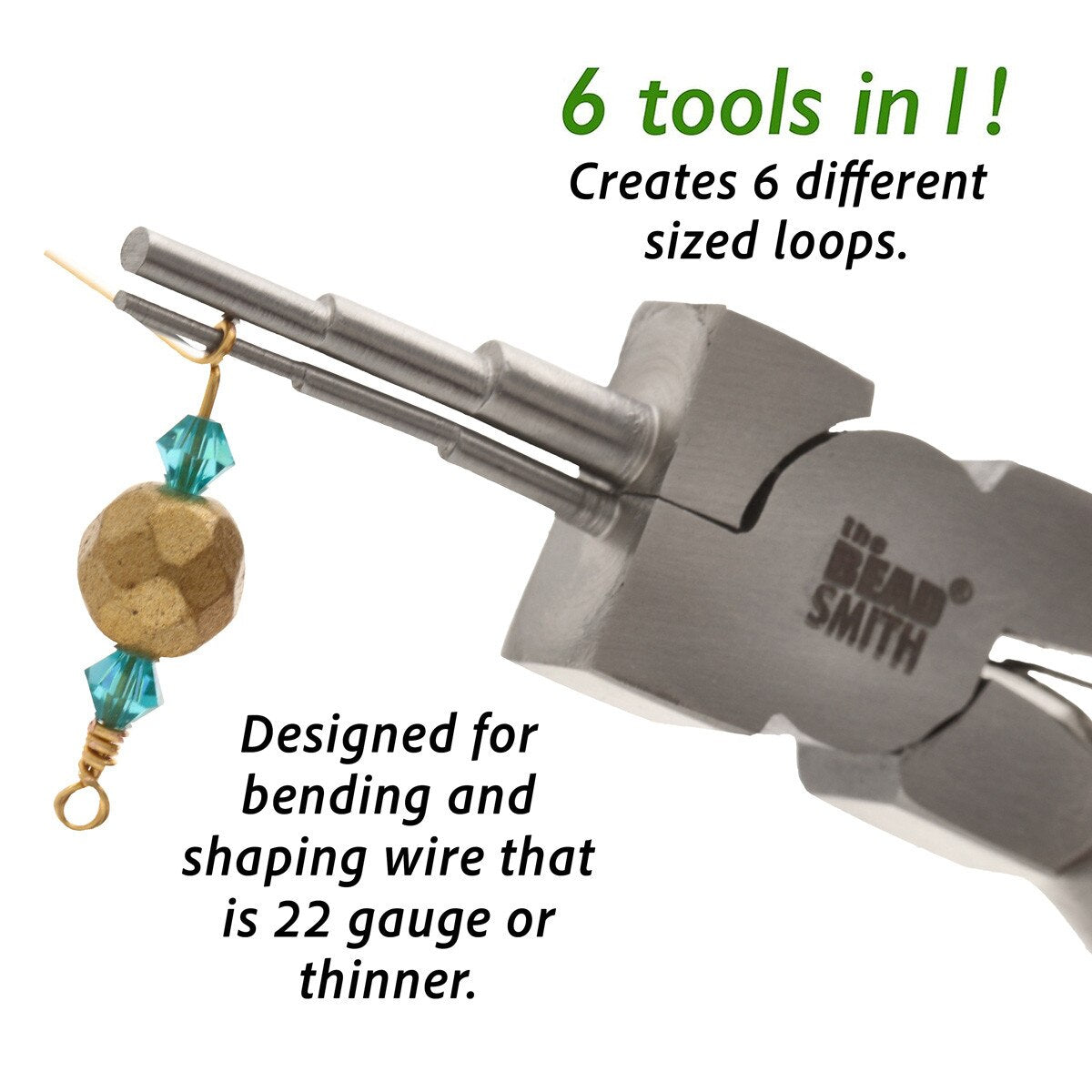6-i-1 Looping Pillars Micro - Tång för att Böja Wire 1 styck Beadsmith