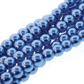 Tjeckiska vaxade glaspärlor - Persian Blue 3mm, 1 sträng Hilmas Pyssel