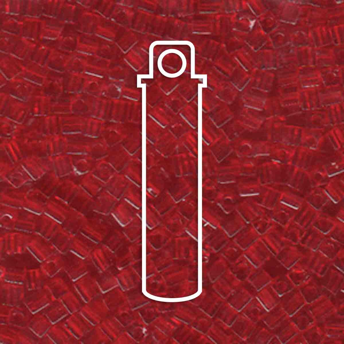 Miyuki Cubes - Transparent Ruby 3 mm 20 gram