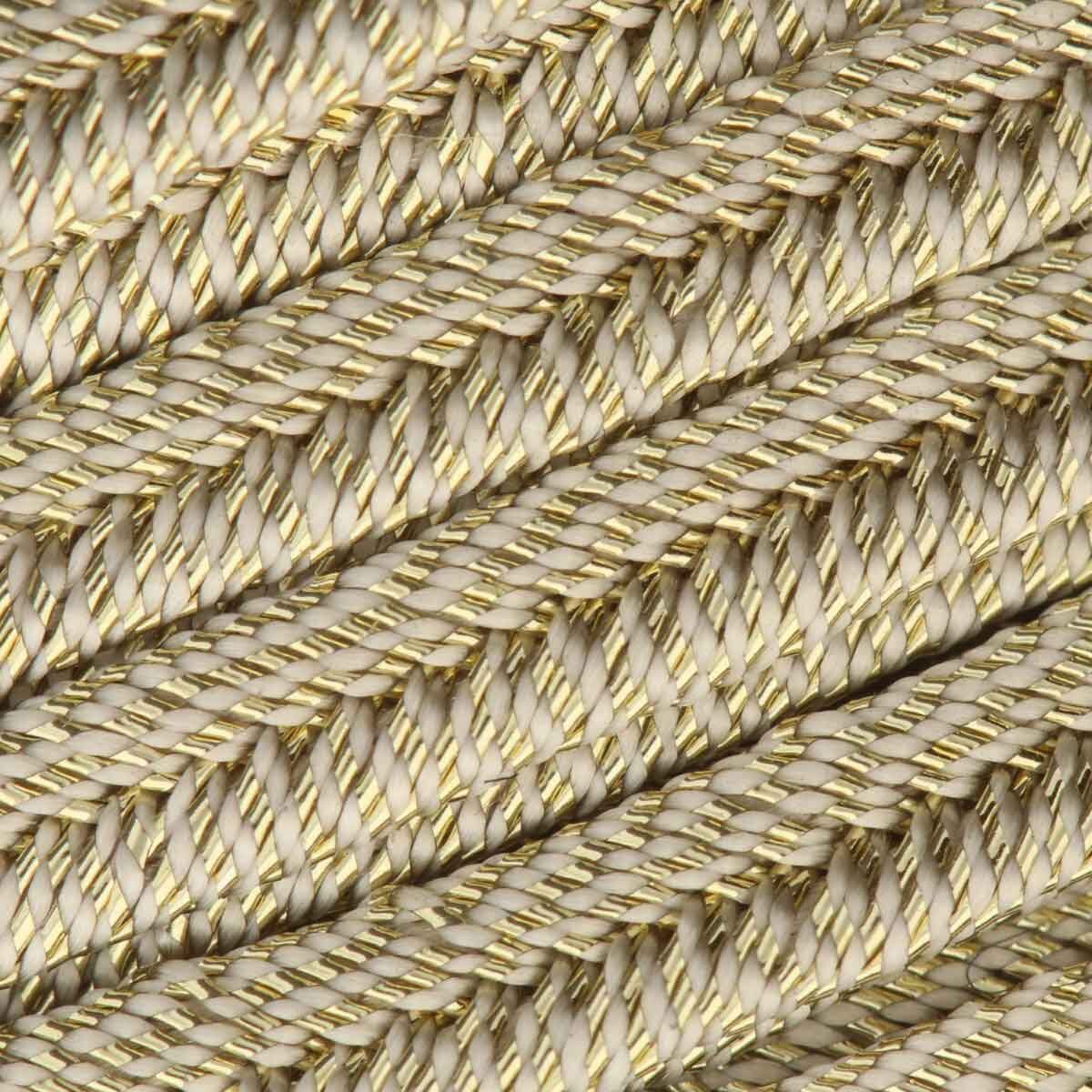 Italienskt Soutache band - Light Gold Metallic 1 m