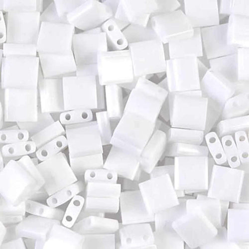 Miyuki Tila - Opaque white 5mm 5gram Miyuki