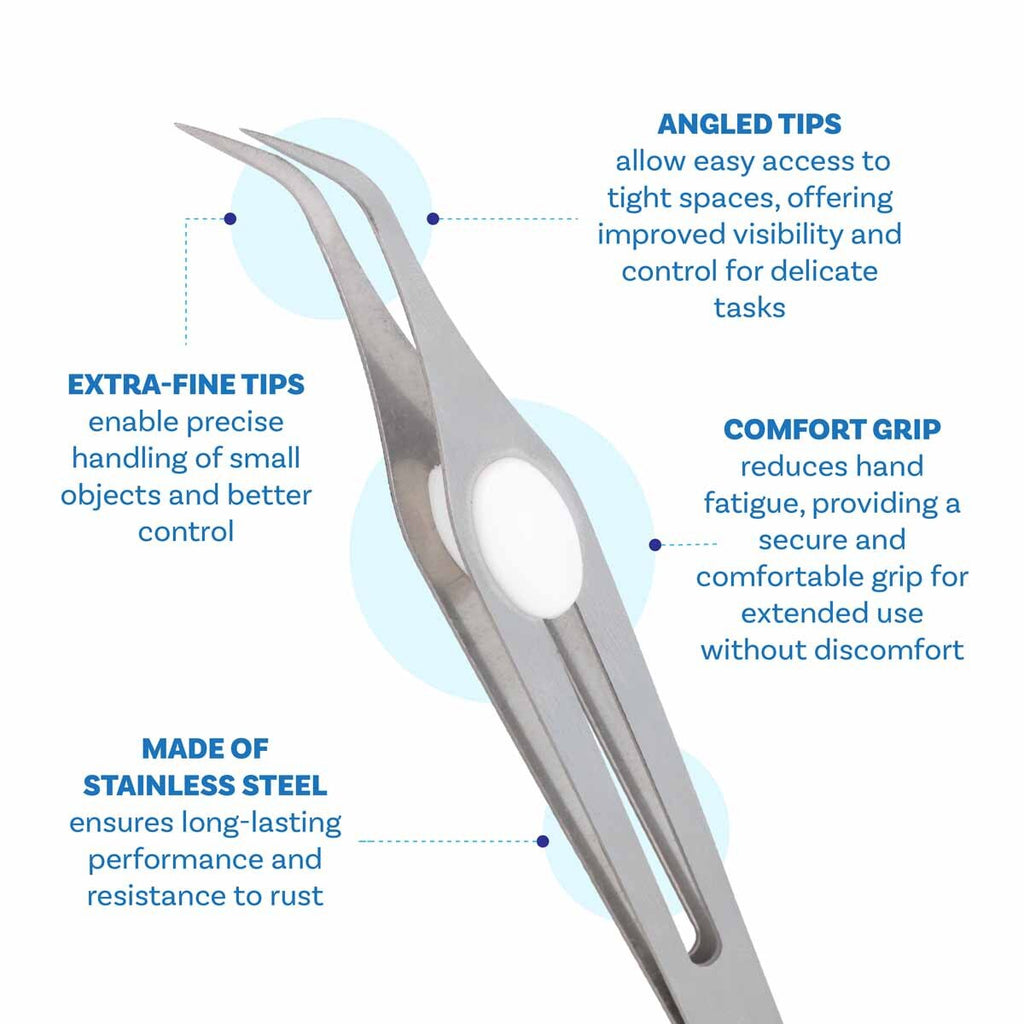 Basic element - Böjd pincett med kuddhandtag 1 styck Beadsmith