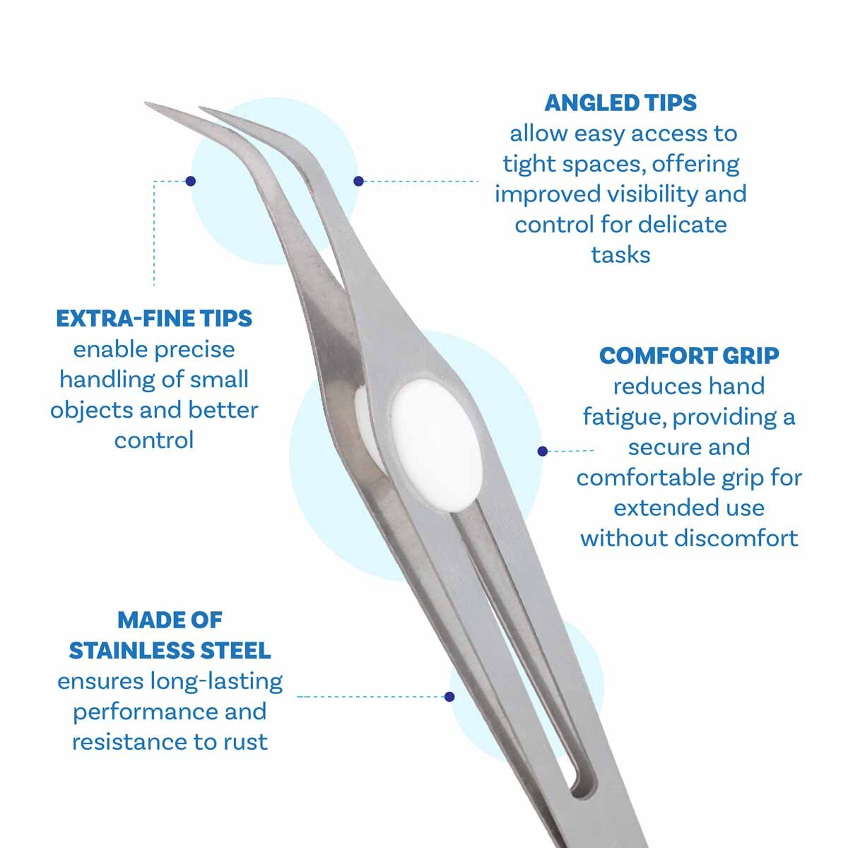 Basic element - Böjd pincett med kuddhandtag 1 styck Beadsmith