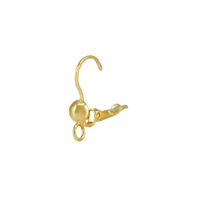 Örkrok Brisyr 24K guldpläterad - Oval med kula 10x17mm, 1 par Grekisk Metall