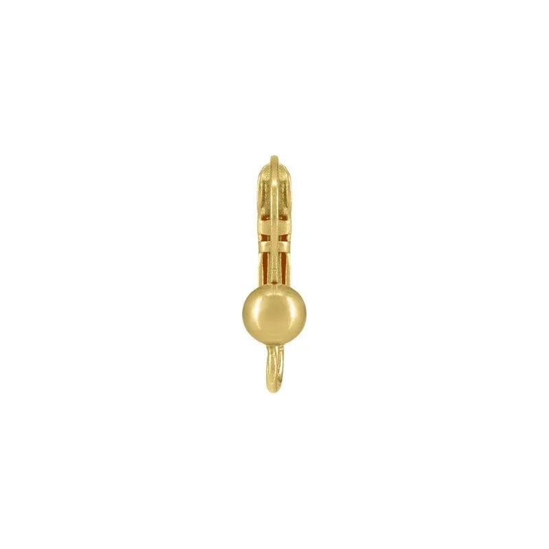 Örkrok Brisyr 24K guldpläterad - Oval med kula 10x17mm, 1 par Grekisk Metall
