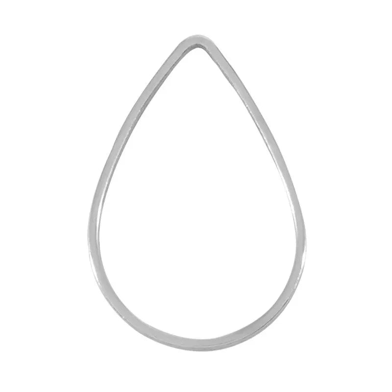 Droppe Silverpläterad - 9x13 mm 1 styck Grekisk Metall