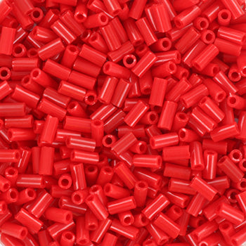 Miyuki Bugle Beads - Opaque Red 3 mm, 10 gram