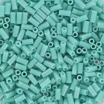 Miyuki Bugle Beads - Opaque Turquoise Green 3 mm, 10 gram Miyuki