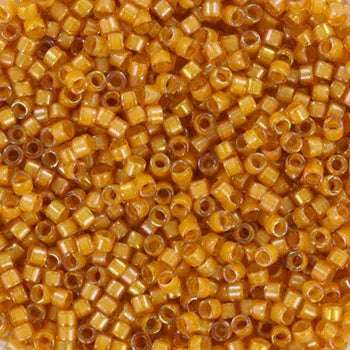 Miyuki Delica - Goldenrod Lined Topaz AB 11/0, 5 gram Miyuki