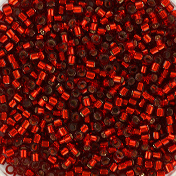 Miyuki Delica - Silverlined Dyed Brick Red 11/0 5 gram
