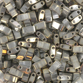 Miyuki Half Tila - Opaque luster smoke gray 5x2,5mm, 5 gram