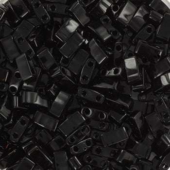 Miyuki Half Tila - Black 5x2.5mm 7.8 grams