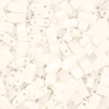 Miyuki Half Tila - Opaque White 5x2.5mm 5gram
