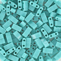Miyuki Half Tila - Opaque Turquoise Green 5x2.5mm 7.8 grams