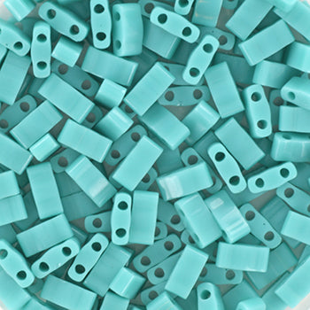 Miyuki Half Tila - Opaque Turquoise Green 5x2.5mm 7.8 grams