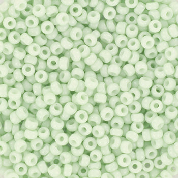 Miyuki Seed Beads - Opaque Light Mint 11/0, 10 gram
