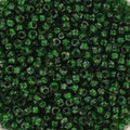 Miyuki Seed Beads - Transparent Picasso Green 11/0, 10 gram Miyuki
