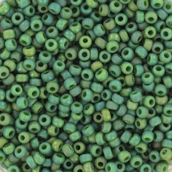 Miyuki Seed Beads – Opaque Glazed Frosted Turtle Green 11/0, 10 gram