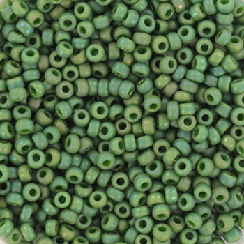 Miyuki Seed Beads – Opaque Glazed Frosted Rainbow Shamrock 11/0, 10 gram