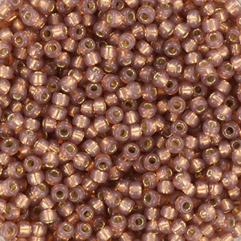 Miyuki Seed Beads - Silverlined Dyed Alabaster Rose Bronze 11/0, 10 gram