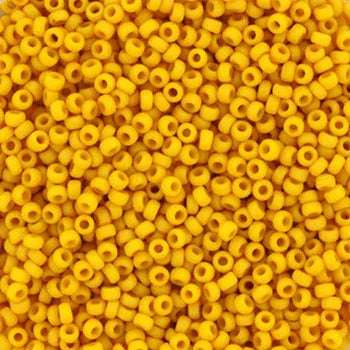 Miyuki Seed beads - Opaque Matte Canary 15/0, 10 gram Miyuki