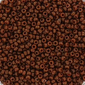 Miyuki Seed beads - Duracoat Opaque Cognac 15/0, 10 gram Miyuki