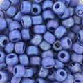 Miyuki Seed beads - Opaque Glazed Frosted Rainbow Soft blue 6/0, 10 gram