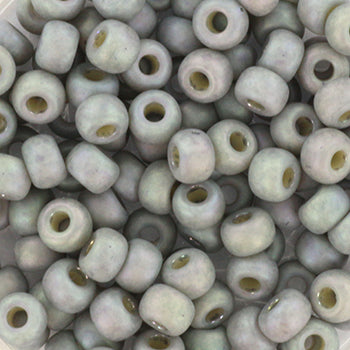 Miyuki Seed beads - Opaque Glazed Frosted Rainbow Grey 6/0, 10 gram