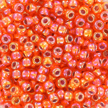 Miyuki Seed Beads - Silverlined Orange AB 8/0, 10 gram