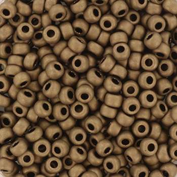 Miyuki seed beads - Matte Metallic Gold 8/0, 22 grams