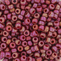 Miyuki Seed Beads – Opaque Glazed Frosted Rainbow Dark Red 8/0, 10 gram
