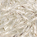 Miyuki Twisted Bugle – Silverlined Crystal 2 x 12 mm, 10 gram