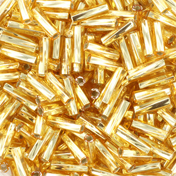 Miyuki Twisted Bugle - Silverlined Gold 2 x 6 mm, 10 gram