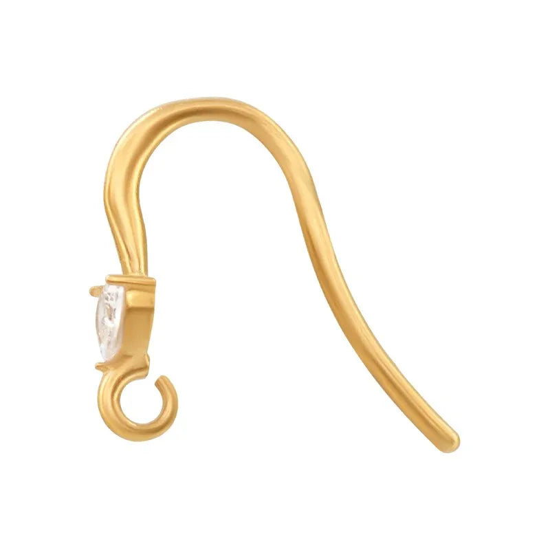 Örkrok Rostfrittstål 18k guldpläterad - Med Strass hjärta 2-pack Grekisk Metall