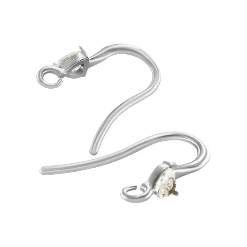 Örkrok Rostfrittstål - Med Strass hjärta 2-pack Grekisk Metall