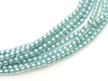 Tjeckiska vaxade glaspärlor - Shiny Celeste 6 mm, 1 sträng
