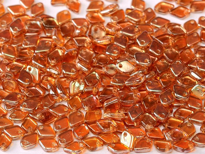Dragon Scale Bead - Crystal Apricot Medium, 5 gram