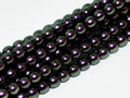 Tjeckiska vaxade glaspärlor - Polychrome Black Raspberry 6mm, 1 sträng
