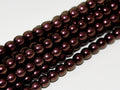 Tjeckiska vaxade glaspärlor – Polychrome Copper Ombre 8 mm, 1 sträng