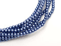 Tjeckiska Vaxade Glaspärlor - Shiny Persian Blue 8mm, 1 sträng