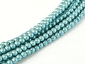Tjeckiska Pearl Shell - Silver Blue 3mm, 1 sträng