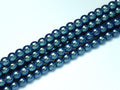 Tjeckiska Pearl Shell - Dusk Blue 3mm, 1 sträng